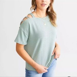 Daytrip strappy cold shoulder top